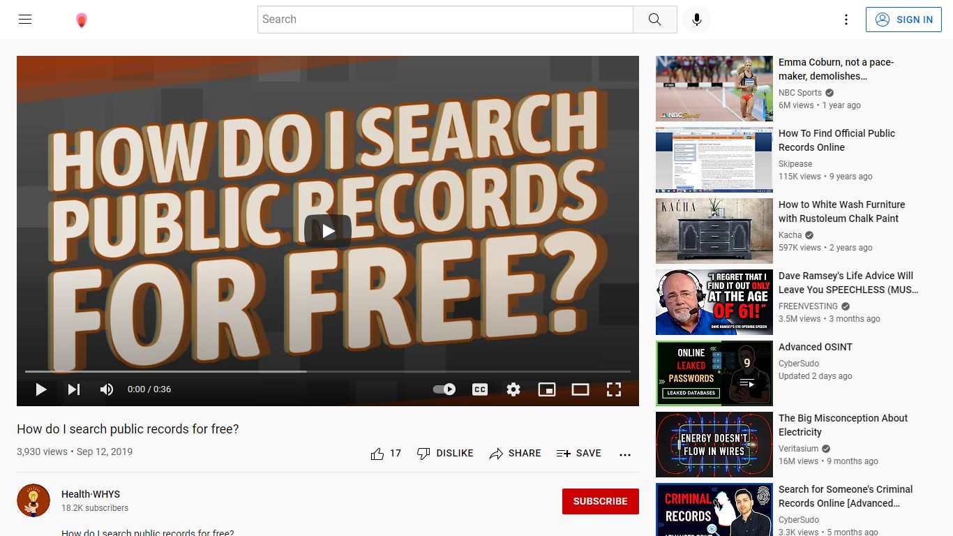 How do I search public records for free? - YouTube